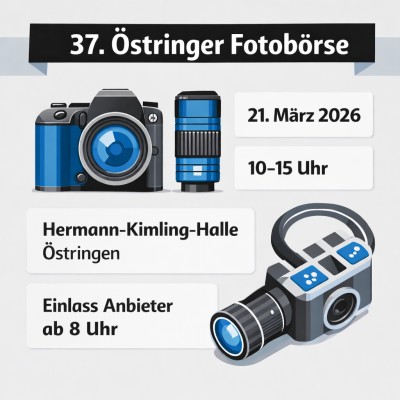 37. Östringer Fotobörse am 21. März 2026 in der Hermann-Kimling-Halle